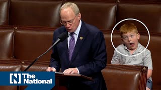 Politician's son steals the show in US Congress