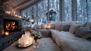 🎹🌸5 Hours Piano Winter Lounge | White Room Flowers & Snow | Mental Rest Focus Study Meditation Sleep screenshot 3