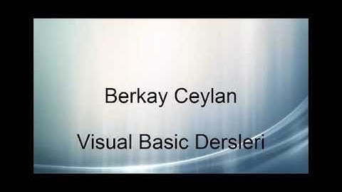 Visual Basic 2010 Basit Web Browser (En Basitinden Programlama 1)