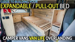 [How to] Expandable / Pullout Bed for your Camper Van | Van Life & Conversions | Chevy Astro