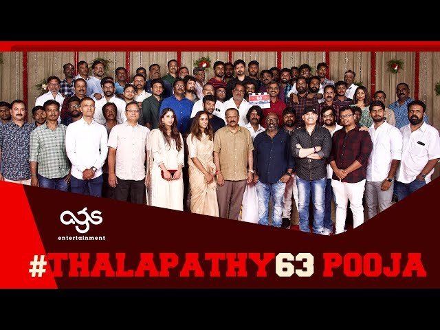 Thalapathy63 Pooja | Thalapathy Vijay, Atlee, Kalpathi S. Aghoram, A R Rahman, Nayanthara class=