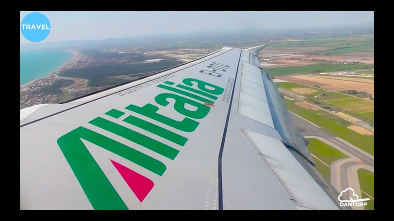 Alitalia A320 Pushback, Taxi and Beautiful Takeoff from Rome Fiumicino!