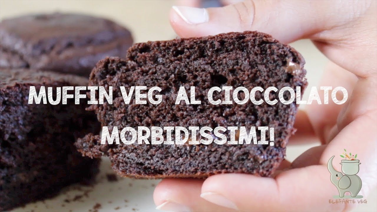 MUFFIN VEGANI AL CIOCCOLATO MORBIDISSIMI - Semplici e con pochi ingredienti | Elefanteveg