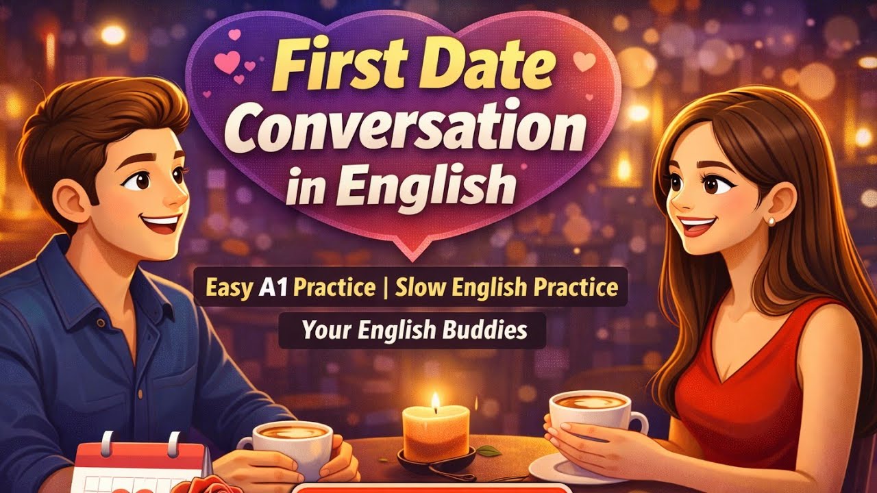 First Date Conversation in English | Easy A1 Practice | Slow English Practice | Your English Buddies