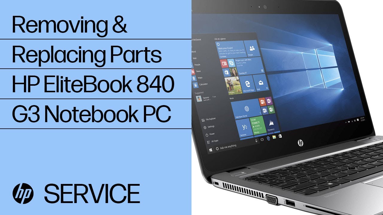 Removing & Replacing Parts | HP EliteBook 840 Notebook PC | HP Computer Service | @HPSupport - YouTube
