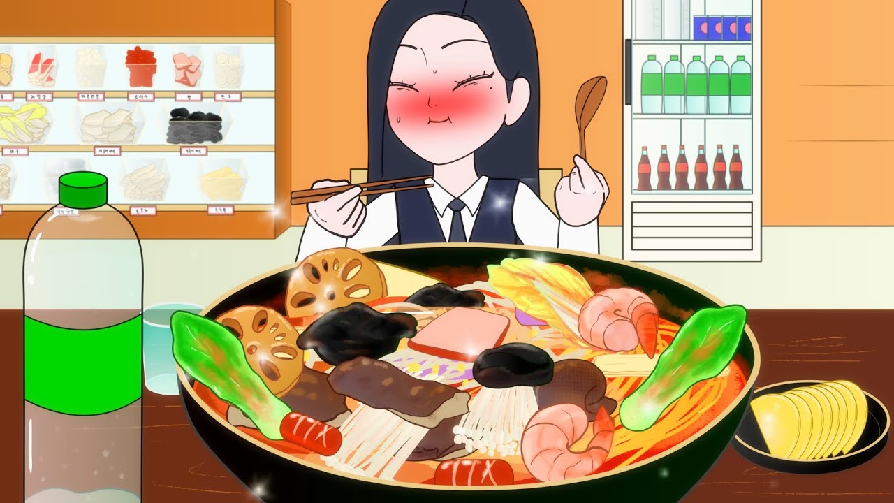 매운맛 5단계 마라탕 먹방