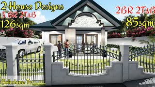 2 House Designs with 3 Bedroom House 126 sqm and 2 Bedroom House 85 sqm/ Bungalow House/