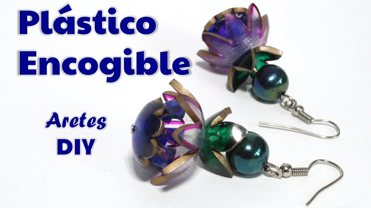 😲 Как сделать СЕРЬГИ из термоусадочной пластмассы | Термоусадочный пластик ♻️