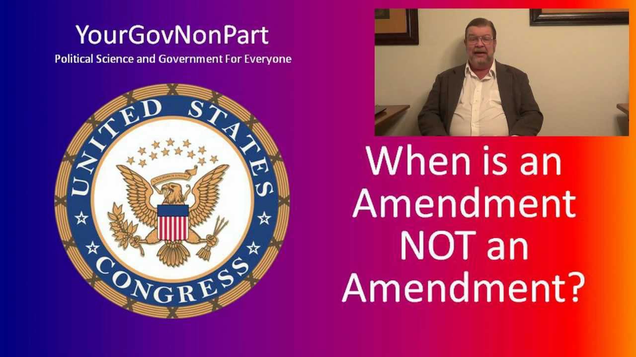 Amendment or Rider YouTube