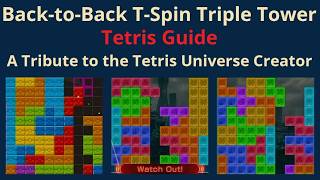Back-to-Back T-Spin Triple Tower Tetris Guide #tetris #tspin #テトリス
