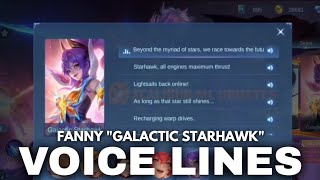 FANNY LEGEND SKIN GALACTIC STARHAWK VOICE LINES