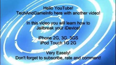 How to jailbreak your iPhone 2G, 3G, 3Gs, iPod Touch 1G, 2G, on any VERSION! On Win and Mac!