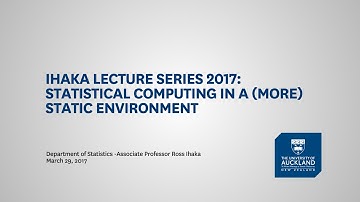 Ihaka Lecture Series 2017: Statistical computing in a (more) static environment