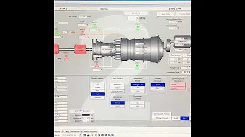 GE Gas Turbine starting.