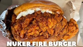 Halal Animal Fries! Nuker Fire Burger, Halal Cheeseburger At Khizer Kitchen Halal Food Reviews screenshot 2