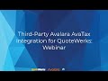 Third-Party Avalara Avatax Integration for QuoteWerks Webinar | QuoteWerks®