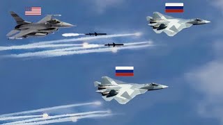 SHOCK THE WORLD! THE FIRST AIR COMBAT OF A US F-16 AND A RUSSIAN SU-57 See What Happened!