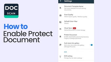 How to Enable Protect Document on Doc Scanner