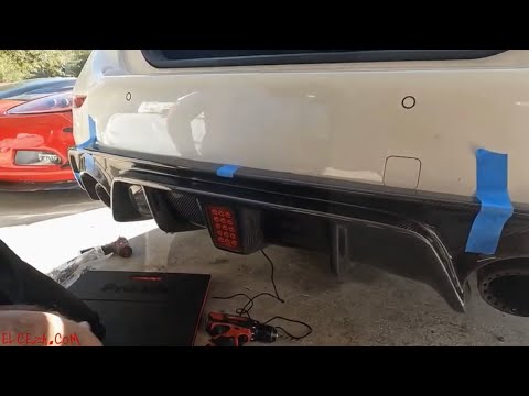 Infiniti Q50 Carbon Fiber Diffuser and Rear Emblem Install