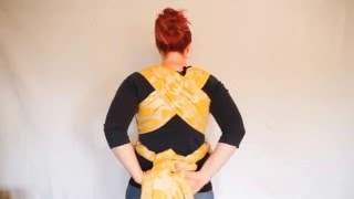 Front wrap cross carry with your Joy and Joe woven wrap