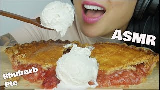 ASMR RHUBARB PIE   ICE CREAM (RELAXING EATING SOUNDS) | SAS-ASMR