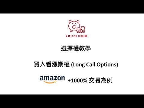 錢豬選擇權教學1: 買入看漲期權 Long Call Options 以Amazon +1000% 交易為例 期权教學