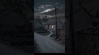 Moonlit Rural Village at Night • Cozy Countryside Ambience (Loop)