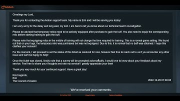 KOA Support response to troop training scepter not giving 20% boost as promised