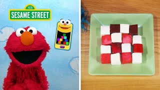 sesame street elmo cookie monster learn with blocks two episode mashup