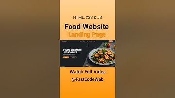 Food Ordering Website Using HTML & CSS | Step by Step Tutorial | Fast Code