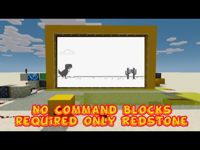 I recreated the T-Rex game from Google Chrome in Minecraft with Redstone: :  r/redstone