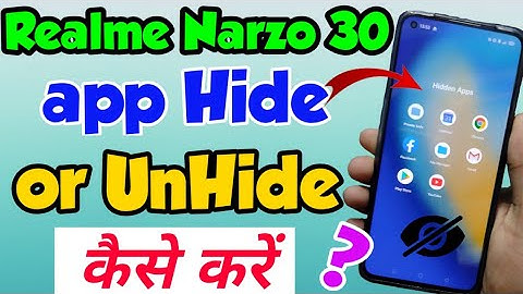 How to Hide App in Realme Narzo 30 | Realme Narzo30 apphide