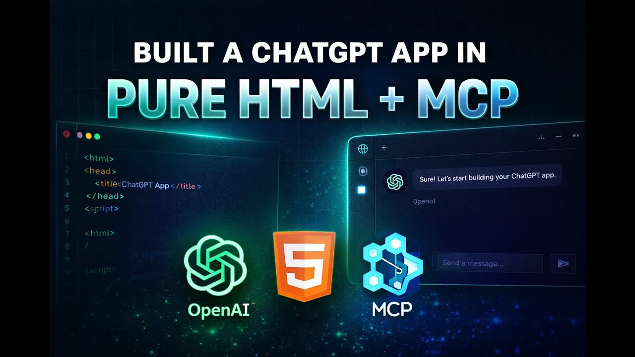 Built a ChatGPT App in Pure HTML + MCP (OpenAI Apps SDK) - YouTube