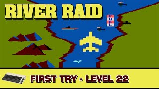 River Raid - ATARI 800 XL Gameplay - Primer Intento LEVEL 22