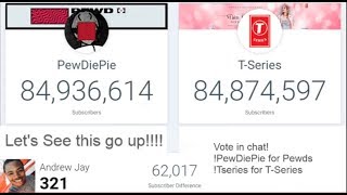 PewDiePie vs T-Series LIVE SUBSCRIBER COUNT - Is this the END?!