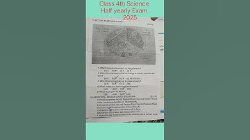 Class 4th | Science | Half yearly Exam Question Paper #exam #halfyearlyexams #class4science #shorts