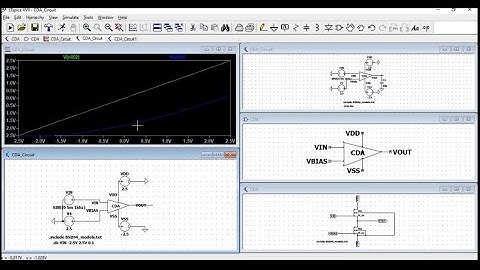 DC Analysis of a Common Drain Amplifier using LTspice tools