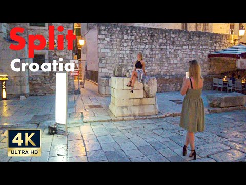Split Croatia ?? 4K Old Town Evening Walking Tour 2022