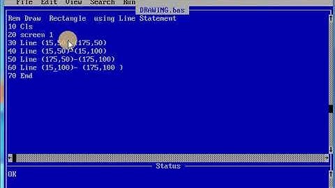 Rectangle in Q BASIC