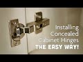 Installing Concealed Cabinet Door Hinges & Handles {The Easy Way!}
