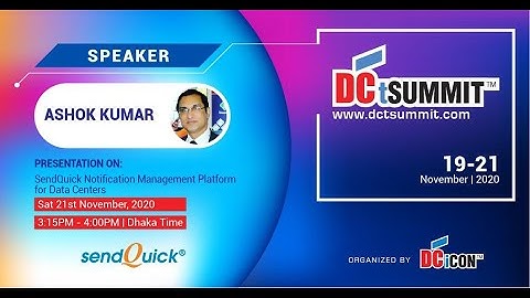 sendQuick Notification Management Platform for Data Centers | Ashok Kumar V  -Talariax Pte. Ltd