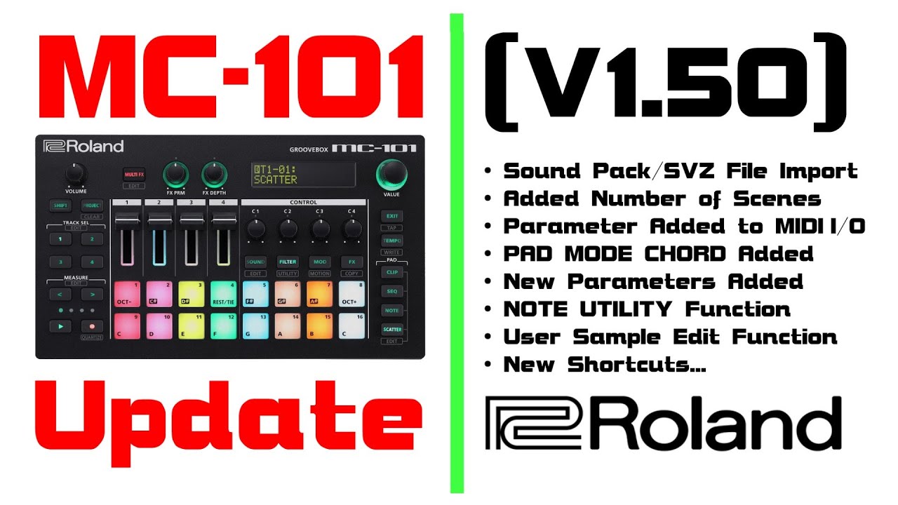 ⏩ Roland MC-101 / Firmware Update v1.50 ⏪  you can now load Sounds