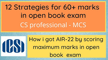 12 Strategies for Open Book exam - CS Professional | Multidisciplinary Case Studies - MCS | MDCS