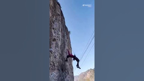 Lucky Climber Saved by Secure Anchors After Fall