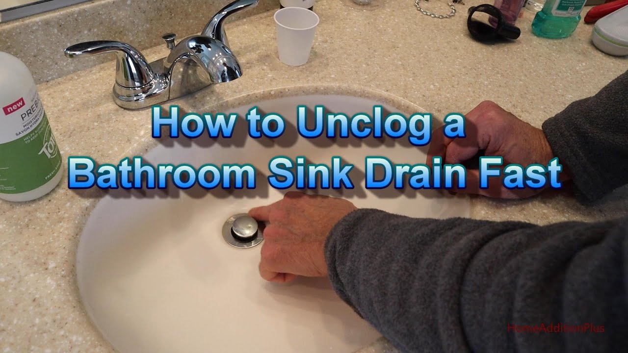 How to Unclog a Bathroom Sink Drain Fast - YouTube