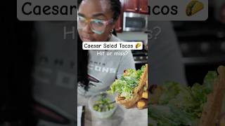 Caesar Salad Tacos 🌮 Hit or Miss? 🤔 #lunch #tryingsomethingnew #vlog #vlogger