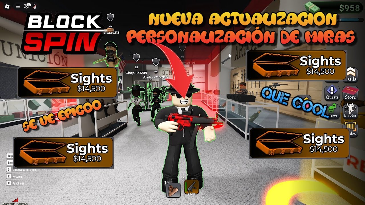 🔥BLOCK SPIN🔥NUEVA ACTUALIZACION PERSONALIZACIÓN DE ARMAS PART 2 Y COMO ...