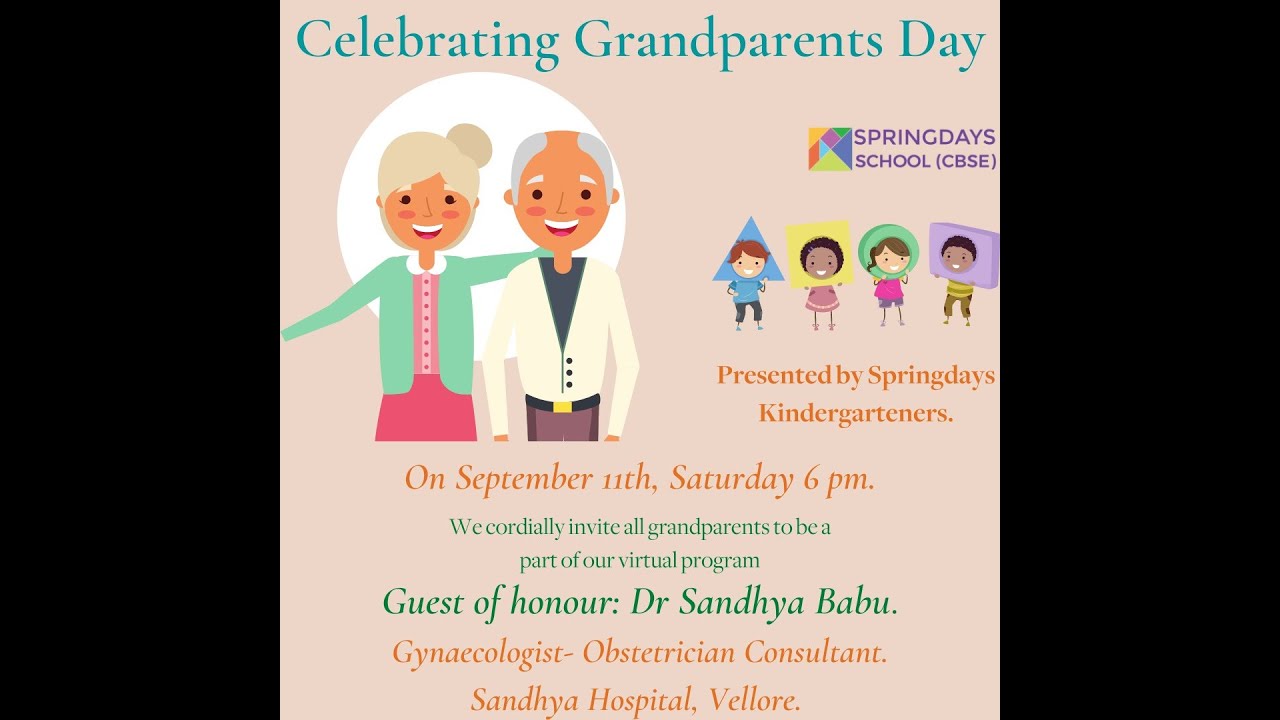 SPRINGDAYS KINDERGARTEN VIRTUAL GRANDPARENTS DAY CELEBRATION 2021 YouTube