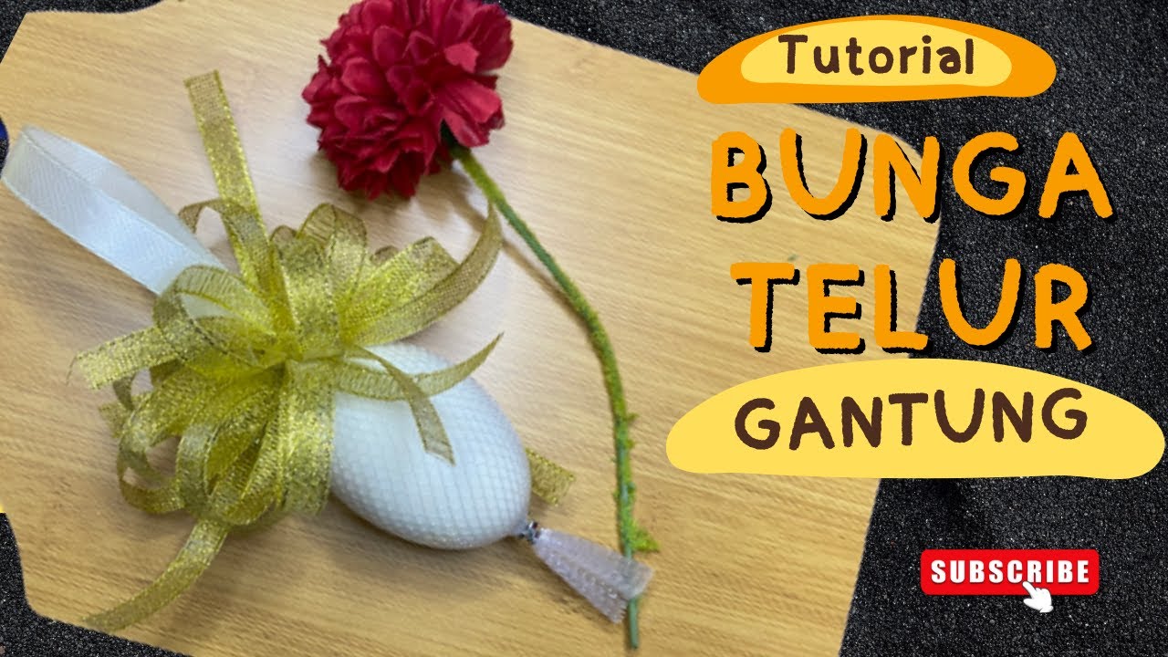 Cara Membuat Bunga Telur Gantung Bajet - DIY - YouTube
