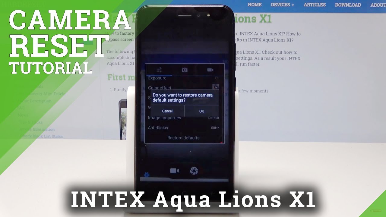 How to Reset Camera in INTEX Aqua Lions X1 - Fix Camera Settings